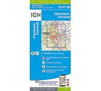 IGN Carte topographique 2531SB Clermont-Ferrand – 1:25 000