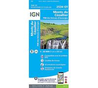 IGN Monts Du Cézallier.Pnr Des Volcans D'Auvergne - Carte topographique Taille unique
