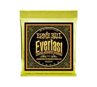 Ernie Ball – Cordes pour guitare acoustique Everlast – Moyennes, revêtement Bronze 80/20 – 13-56