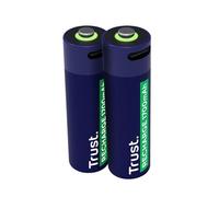 25584 Pack de 2 piles rechargeables par USB-C Trust type AA - 1700 mAh (R06)
