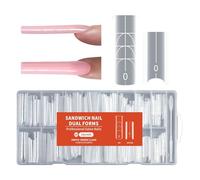 256 pièces modèles d ' extension d ' ongles en acrylique transparent avec structure sandwich pour un allongement des ongles sans papier sans tracas pour un usage domestique