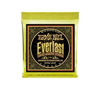 Ernie Ball Everlast Cordes extra légères avec revêtement, Bronze 80/20, pour guitare acoustique, calibre 10-50