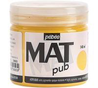 [256003] Pébéo Pot 140ml Peinture Acrylique MAT pub JAUNE DORE