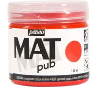 [256005] Pébéo Pot 140ml Peinture Acrylique MAT pub Rouge Vermillon