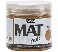 [256019] Pébéo Pot 140ml Peinture Acrylique MAT pub Sienne naturelle
