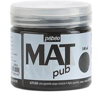 [256024] Pébéo Pot 140ml Peinture Acrylique MAT pub Noir Ivoire