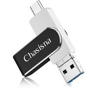 256GB 3 in 1 USB Phone Flash Drive with I O S Connectors, USB and TypeC Connectors, Compatible Phone, Pad, Tablet, PC and Android Phone, Fast Transfer of Photos, Videos and Files.