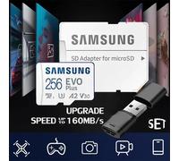 ( 256GB-R160MBs-Set) SAMSUNG-Carte mémoire d'origine, 64 Go, U1, 128 Go, 256 Go, 512 Go, SDXC, Micro SD, Cartes Flash TF MicroSD, UHS-1 U3, 4K pour téléphone, Drone, Appareil photo
