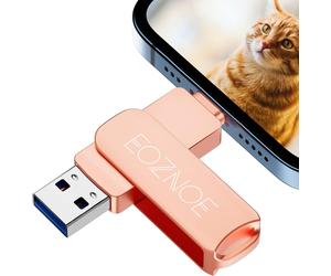 256GB USB Flash Drive for iPhone, iPhone Flash Drive, External Storage for Recording More Photos and Videos, High Speed USB Flash Drive Compatible with iPhone/iPad/Android/PC.