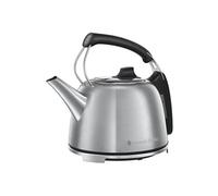 Russell Hobbs 25860-70 Bouilloire 1,2L K65, Design Emblématique Vintage, Ebullition Rapide, Jauge niveau d'eau - Inox Brossé Gris/Inox