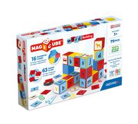 259 Geomag Magicube Word Building Eu Recycled Clips 79 Pcs - Jeux Construction Magnétiques Pour L'apprentissage Des Mots - Unisexe