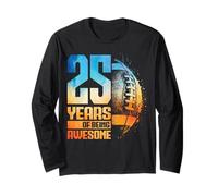 25e Anniversaire Football américain 25 Ans Homme Femme Manche Longue