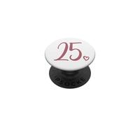 25e Anniversaire, pour Femme, Vingt-Cinq Chiffres de 25 Ans PopSockets PopGrip Adhésif