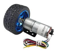 25GA370 6V 12V 24V DC Gear Motor With Encoder Speed Measuring Code Plate High Power And Strong Torque(60RPM_24V)