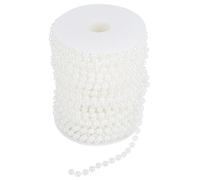25m / rouleau de perle de perle Garland String, 6 mm Pearl Garland Roll DIY DÉCORISATION DÉCORAGE d'artisanat String pour la pièce maîtresse en arrière (Blanc)