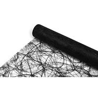 25m Sizoweb Original Chemin De Table Chemins De Table Décoration De Table Soie De Fibre 30cm / 300mm - Noir