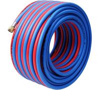 25m, Tuyau De Torche De Soudage Double, Tuyau De Torche D’oxy-acétylène Tuyaux De Torche De Coupe avec Raccord en Cuivre, Tuyau Antidéflagrant Industriel, 25m