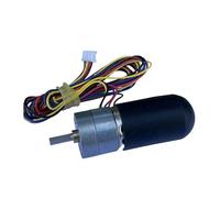 25MM Full Metal Gearbox Gear electronic starter DC 5V-12V 32RPM Slow Speed Large Torque D-shaft with Encoder for Smart Robot ICXLPMC