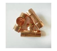 25mm Inner Dia x1.2mm Thickness Copper Equal Tee Socket Weld End Feed Coupler Plumbing Fitting Water Gas Oil