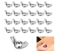 25pc Ecrou Papillon M12, Écrous à Papillon en Acier Inoxydable, Écrous à Oreilles Ecrou Ailette en Acier Inoxydable Métrique Femelle, Pour la Fixation Accessoire Bricolage Couleur Argent