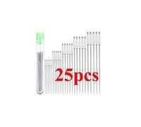 25pcs 5 tailles big eye machine à coudre aiguilles utiles régulières universelles - argent