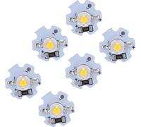 25Pcs 5V LED Chips 200LM 1W High Power LED Lamp Beads for DIY Lighting Fixtures(Blanc chaud 3000-3200K )