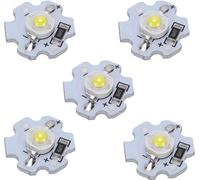 25Pcs 5V LED Chips 200LM 1W High Power LED Lamp Beads for DIY Lighting FixturesPure White 6000?6500K