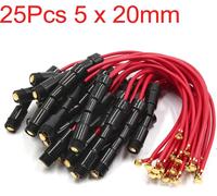 25Pcs 5x20mm AGC Porte-Fusible Inline Vis Connecteur à Visser Câble pour Voiture