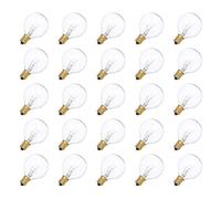 25pcs 7W AC230V G40 Globe Tungstène Ampoule à Incandescence Lampe d'ampoule E12 Porte-Socket de Base IP44 Résistance à l'eau