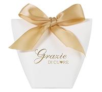 25Pcs Boîtes Cadeaux Grazie di cuore Gift Box Cadeau Emballage Papier Sac
