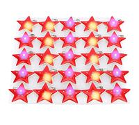 25pcs Broche à Cinq Branches en Forme D'étoile LED Broches et épingles Anniversaire Bijoux de Vacances D'hiver Badge de Broche de Noël pour Enfants Faveurs de Fête