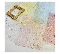 25Pcs Color Glitter Sequin Lace Gauze Art Paper Scrapbooking Decorate DIY Junk Journal Planner Collage Background Material(Black)