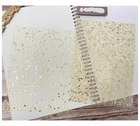 25Pcs Color Glitter Sequin Lace Gauze Art Paper Scrapbooking Decorate DIY Junk Journal Planner Collage Background Material(Light Gold)