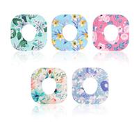 25pcs Couvercles de Capteur pour Dexcom G7, Patch de Moniteur de Glycémie à Motif de Fleur Imperméable Patchs Adhésifs Accessoires d'Autocollant de Capteur Compatibles avec Dexcom G7(5 Styles)