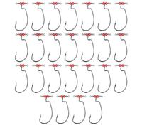 25pcs Drop Shot Crochets avec des Émeutes pour Instances De Pêche Salée À Instruction Rapide Et Larges Accessoires De Tacle