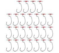 25pcs Drop Shot Crochets avec des Émeutes pour Instances De Pêche Salée À Instruction Rapide Et Larges Accessoires De Tacle