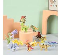 25Pcs Educational 3D Cartoon Puzzle, 3D Puzzle for Kids Toys Pack, 3D Paper Puzzles Paper Craft DIY Puzz Kits, Animals/Dinosaurs/Aircraft/Insects 3D Jigsaw Puzzle DIY Art Crafts (ColorB 25Pcs)