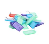 25pcs Étiquettes D'étiquettes D'identification En Plastique Multicolore Avec Porte-Clés De 2 Cm De Diamètre