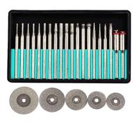 25pcs Fraise diamant - Tige 3.2mm compatible Dremel - Pour graver polir couper verre céramique métal