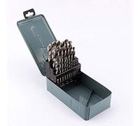 25Pcs HSS Twist Drill Bit Set, Metal Drilling Bit Tool with 118° Split Point and Short Chisel for Cast Iron Alloyed Materials, 1-13mm in Heavy Duty Metal Storage Case