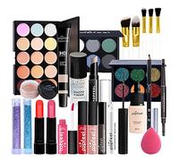 25Pcs Kit de maquillage Complet, Polyvalent Ensemble de Cosmétique avec Fard à Paupières Palette Correcteur Fard à Joues Rouge à Lèvre pour Femme, Tout-en-un Mallette de Maquillage Beauté Set#3