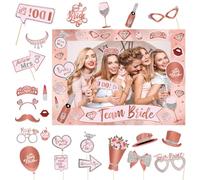 25PCS Kit de Mariage Accessoire EVJF, Photobooth EVJF, Accessoire Photobooth Mariage, Deco EVJF, Bride to be Decoration, Kit EVJF, pour EVJF Décoration Enterrement Vie Jeune Fille Accessoires