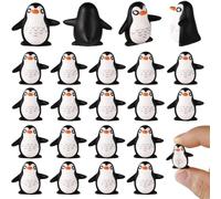 25pcs Mini Pingouins en Résine, Petits Pingouins en Résine Mignons Pingouins Miniatures Petites Figurines d'animaux pour l'hiver Noël Jardin de Fées Micro Paysage Maisons Poupées Décoration