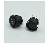 25Pcs ON/OFF/ON 3 Position 3Pin SPDT Round Boat Rocker Switch 6A/250V 10A/125V AC hopping black NWPNLXEA
