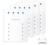 25pcs Papier de Nettoyage Pour Imprimante, 28,5x21cm | Convient à la Plupart des Imprimantes à Jet d'Encre et Laser Également Photocopieurs, Élimine Poussière les Débris (Bleu)