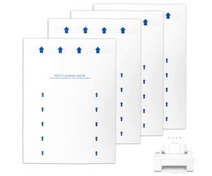 25pcs Papier de Nettoyage Pour Imprimante, 28,5x21cm | Convient à la Plupart des Imprimantes à Jet d'Encre et Laser Également Photocopieurs, Élimine Poussière les Débris (Bleu)