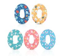 25pcs Patch Adhésif pour Dexcom G6, Patchs Adhésifs Prédécoupés de Pâques Imperméable Couvercles de Capteur Respirant Protecteur de Capteur Autocollants de Capteur Compatible avec Dexcom G6 CGM