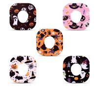 25pcs Patches Halloween Capteur de Glucose pour Dexcom G7, Autocollants Overpatch Imperméables Respirants CGM Moniteur avec 5 Motifs Effrayants
