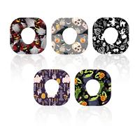 25pcs Patchs Adhésifs pour Dexcom G7, 5 Styles Imperméables et Respirants Patch Capteur avec Trou Sans Latex Housses Protection pour Capteurs Autocollants Ruban Adhésif(Style Halloween)