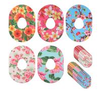 25pcs Patchs Adhésifs pour Dexcom G7, 5 Styles Tissu Non Tissé à Motif Floral Kit Patchs pour Glucomètre Patch Autocollants Respirants pour Capteur Glucose Compatibles avec Dexcom G7